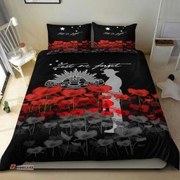 VibeHoodie Bedding Set - Australian Military Forces Anzac Day Lest We Forget Bedding Set