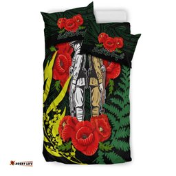 Anzac Day Bedding Set Maori Patterns Green Color