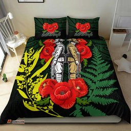 Anzac Day Bedding Set Maori Patterns Green Color
