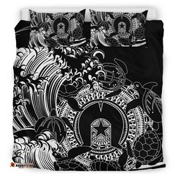 Aboriginal Bedding Set, Torres Strait Islands in Wave Black