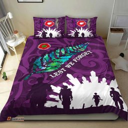 VibeHoodie Bedding Set - New Zealand Anzac Walking In The Sun Purple Bedding Set
