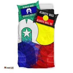 Aboriginal Bedding Set, Australia Naidoc Week Indigenous Flag Style