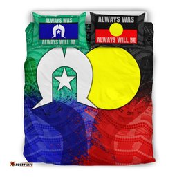 Aboriginal Bedding Set, Australia Naidoc Week Indigenous Flag Style