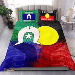 Aboriginal Bedding Set, Australia Naidoc Week Indigenous Flag Style