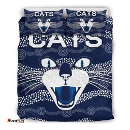 Geelong Bedding Set Cats Indigenous - Navy