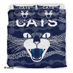 Geelong Bedding Set Cats Indigenous - Navy