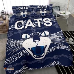 Geelong Bedding Set Cats Indigenous - Navy