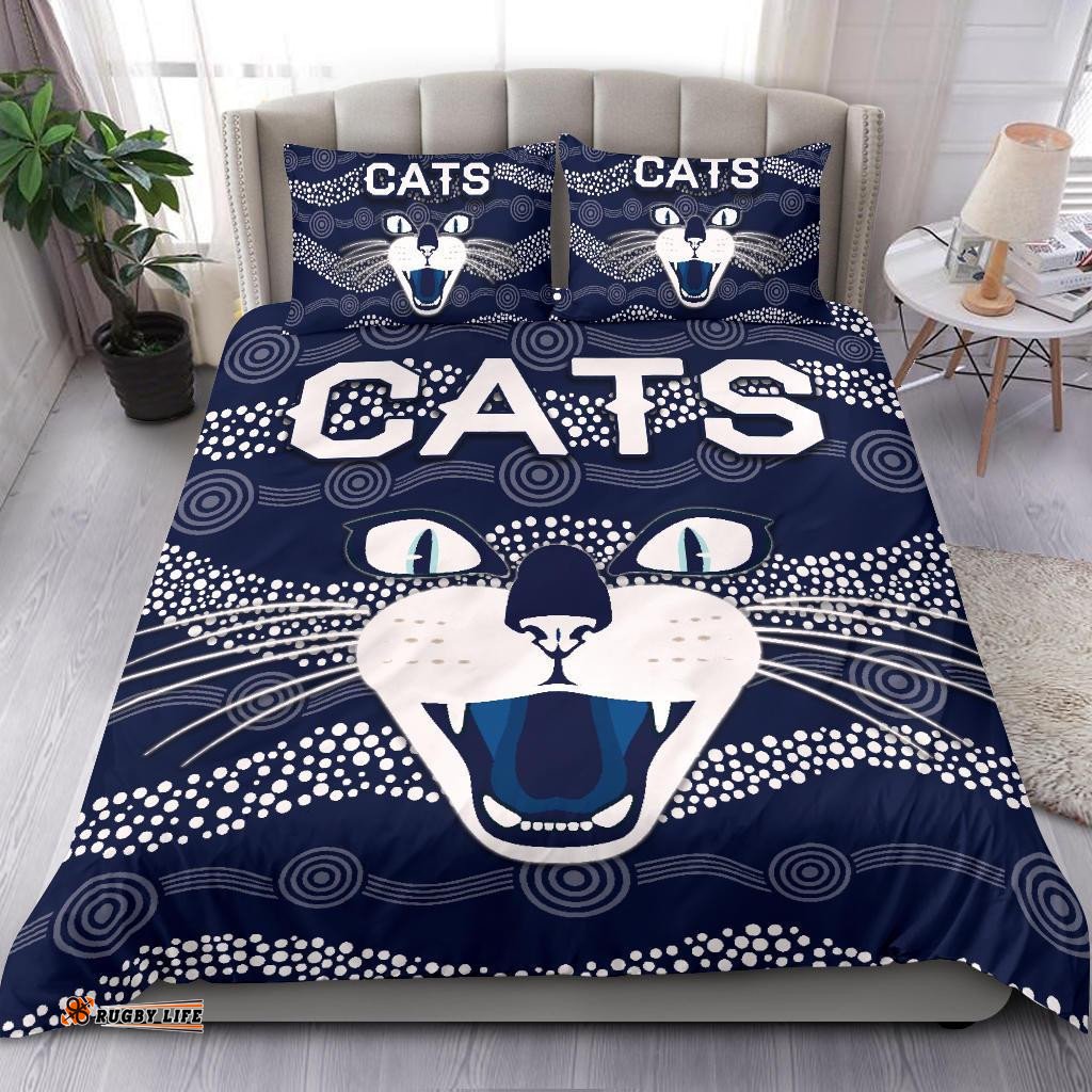 Geelong Bedding Set Cats Indigenous - Navy