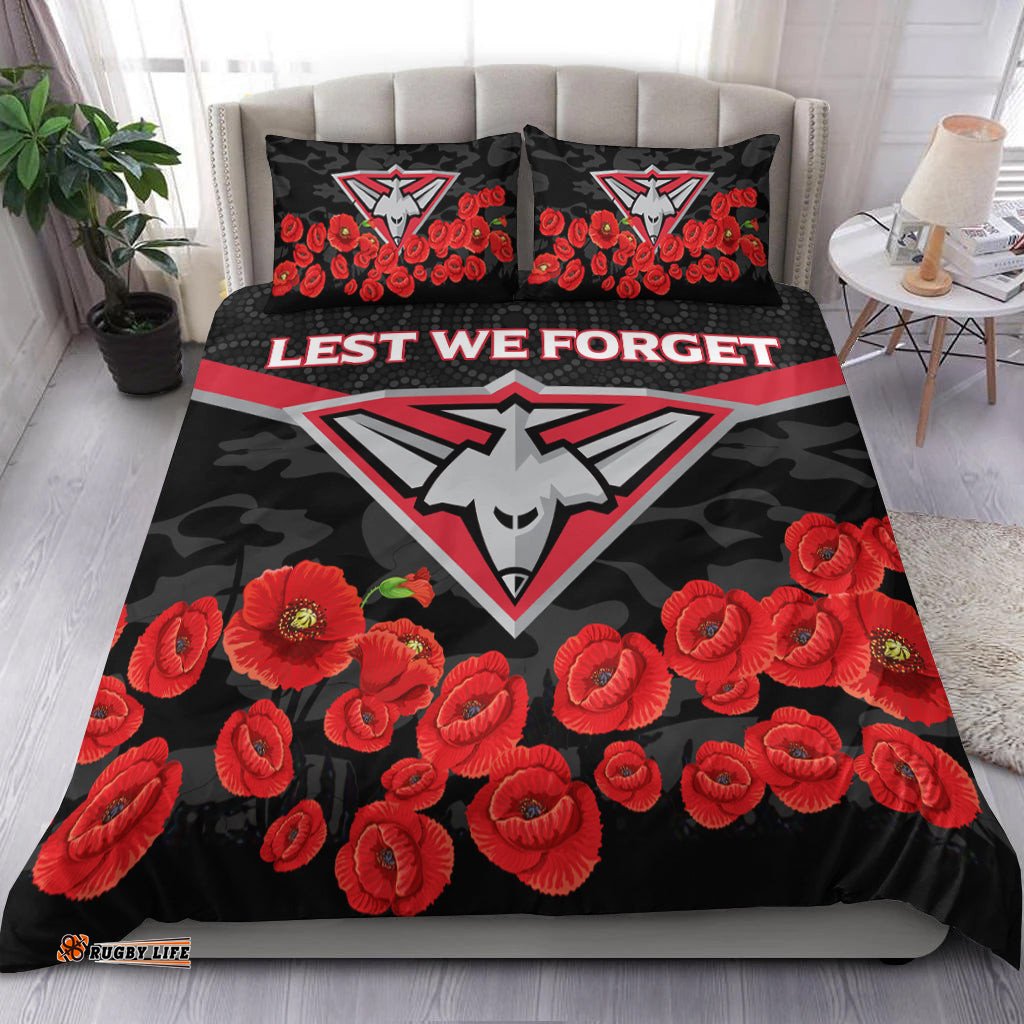 Essendon Bombers Anzac Day Bedding Set - Indigenous Art -