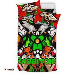 Rabbitohs Aboriginal Rugby Bedding Set - Rabbitohs Stand Above the Rest Scratch Style RLT13