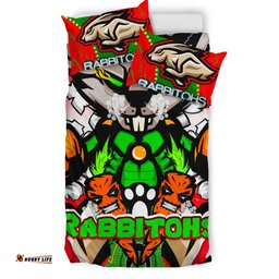 Rabbitohs Aboriginal Rugby Bedding Set - Rabbitohs Stand Above the Rest Scratch Style RLT13