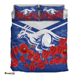 Kangaroos Anzac Day Indigenous Art Bedding Set -