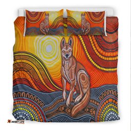 Australia Indigenous Bedding Set Aussie Life - Wolf 10