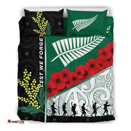 Anzac Day - Lest We Forget Bedding Set Australia Indigenous and New Zealand Maori