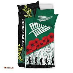 Anzac Day - Lest We Forget Bedding Set Australia Indigenous and New Zealand Maori