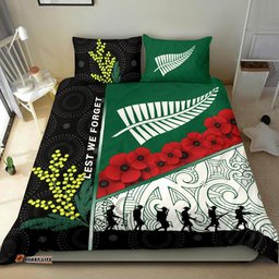 Anzac Day - Lest We Forget Bedding Set Australia Indigenous and New Zealand Maori