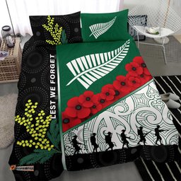 Anzac Day - Lest We Forget Bedding Set Australia Indigenous and New Zealand Maori