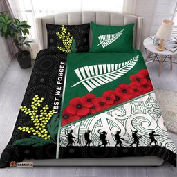 Anzac Day - Lest We Forget Bedding Set Australia Indigenous and New Zealand Maori