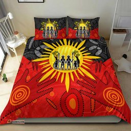 Aboriginal Family Bedding Set Flag Style
