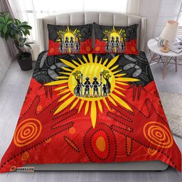 Aboriginal Family Bedding Set Flag Style