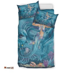 Bedding Set - Australia Beautiful Mermaid With Dolphin