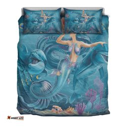 Bedding Set - Australia Beautiful Mermaid With Dolphin