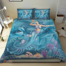 Bedding Set - Australia Beautiful Mermaid With Dolphin