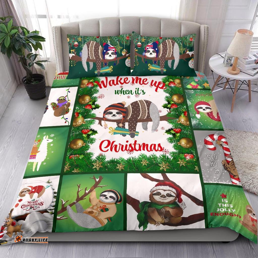 Australia Christmas Bedding Set Light Green - Merry Christmas