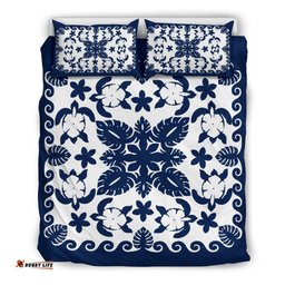 Turtle with Hibiscus Royal Navy Bedding Set