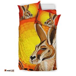 Kangaroo Bedding Sets, Aboriginal Patterns Drawing Painting