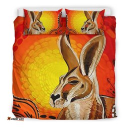 Kangaroo Bedding Sets, Aboriginal Patterns Drawing Painting