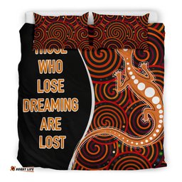Aboriginal Bedding Set - Indigenous Lizard Dreaming