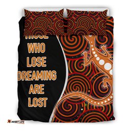 Aboriginal Bedding Set - Indigenous Lizard Dreaming