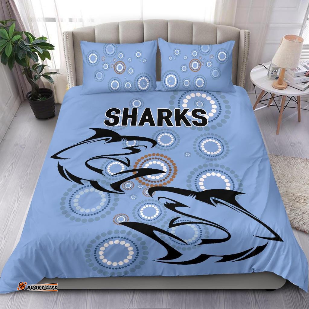 Cronulla Bedding Set Sharks Unique Indigenous