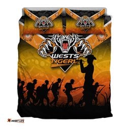 Wests Tigers Anzac Day Indigenous Art Bedding Set -