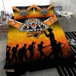 Wests Tigers Anzac Day Indigenous Art Bedding Set -