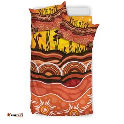 Aboriginal Bedding Set - Boab Tree Dot Painting Ver01