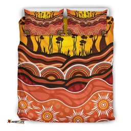Aboriginal Bedding Set - Boab Tree Dot Painting Ver01