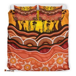 Aboriginal Bedding Set - Boab Tree Dot Painting Ver01