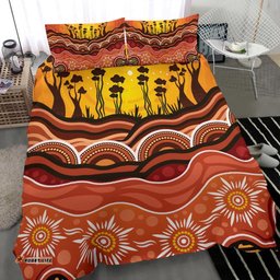 Aboriginal Bedding Set - Boab Tree Dot Painting Ver01