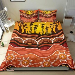 Aboriginal Bedding Set - Boab Tree Dot Painting Ver01