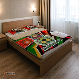 Rabbitohs Rugby Bedding Set - Indigenous Rabbitohs Soul RLT13