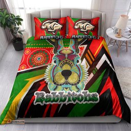 Rabbitohs Rugby Bedding Set - Indigenous Rabbitohs Soul RLT13