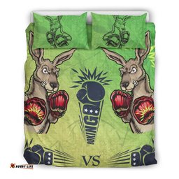 Aboriginal Bedding Set - Kangaroo Boxing