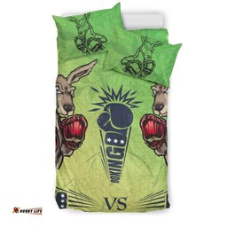 Aboriginal Bedding Set - Kangaroo Boxing