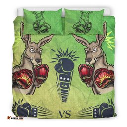 Aboriginal Bedding Set - Kangaroo Boxing