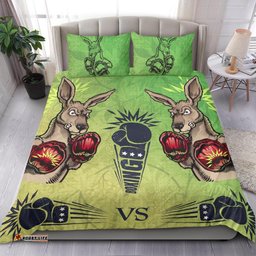 Aboriginal Bedding Set - Kangaroo Boxing
