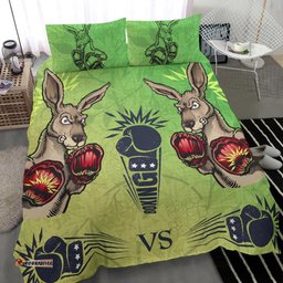 Aboriginal Bedding Set - Kangaroo Boxing