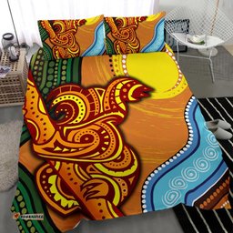 Bedding Set - Australian Aboriginal Dot Painting Koala
