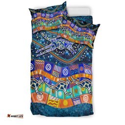 Australia Indigenous Bedding Set - Dot Painting Art -